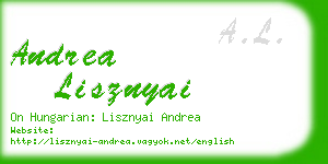 andrea lisznyai business card